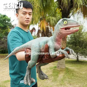 Dinosaurio de goma, marioneta de mano, dinosaurio animatrónico, juguete para bebé