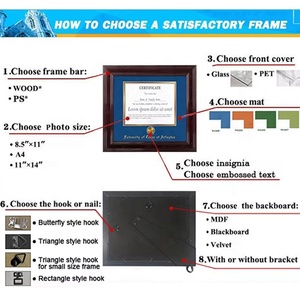 Mondon bền vững Anh Đào tốt nghiệp tài liệu giấy chứng nhận khung với <span class=keywords><strong>Dual</strong></span> Vàng TRIM cho treo - Product Image 6