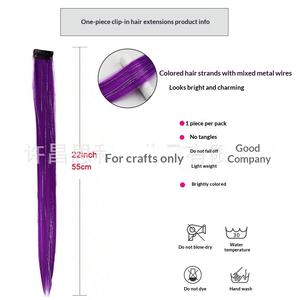 <span class=keywords><strong>Perruque</strong></span> transfrontalière pour femme, rose, monobloc, à fixer sur l'oreille, teinture capillaire, cheveux lisses, bandeau, extension de cheveux en fil haute température, invisible - Product Image 3