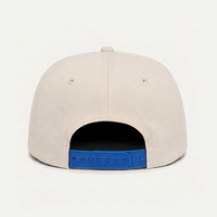 Gorra de Béisbol Bordada Estilo Vintage, Gorra Retro Color Crema, Letras Rojas y Azules, Gorras Deportivas Unisex Ajustables para Hombre