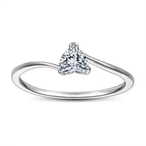 Оптовая цена 925 стерлингового серебра обручальное кольцо 1 карат бриллиант циркон