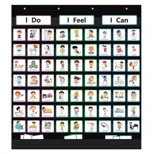 Organizador de Pared con 66 Bolsillos y Tarjetas, Gráficos Educativos para Niños, Hogar, Oficina y Material Escolar - Product Image 1