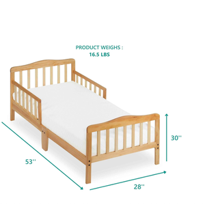 Lit simple en bois massif design moderne pour les tout-petits Mobilier de chambre d'enfant classique en bois naturel pour la maison - Product Image 2