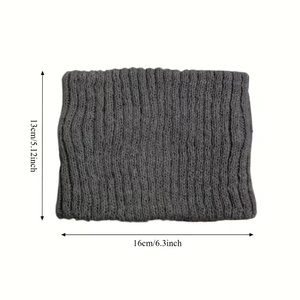 Cache-cou côtelé minimaliste en <span class=keywords><strong>tricot</strong></span> épais de qualité supérieure, cache-cou thermique doux et confortable <span class=keywords><strong>pour</strong></span> femme, idéal <span class=keywords><strong>pour</strong></span> l'hiver et la mode. - Product Image 5