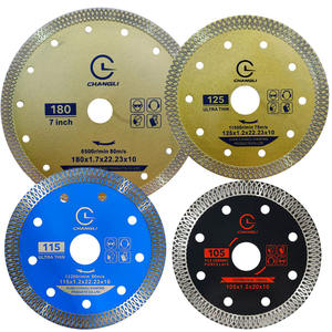 Lames de scie industrielles professionnelles en <span class=keywords><strong>diamant</strong></span> ultra-minces X Mesh Turbo Sharp OEM 105/115/<span class=keywords><strong>125</strong></span>/180 mm pour la découpe de carreaux en céramique et en porcelaine - Product Image 1
