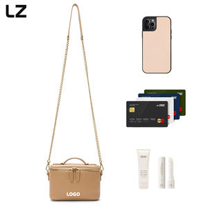 Valigetta <span class=keywords><strong>Professionale</strong></span> per Trucco LZ con Tracolla Regolabile, Borsa a Tracolla in Pelle, Organizer per Pennelli - Product Image 4