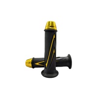 Poignées de guidon de moto élégantes en forme de triangle JYQ-025 en alliage d'aluminium + caoutchouc anti-vibration pour motos personnalisées