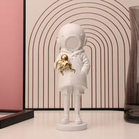 Statue décorative créative en résine de plongeur enfant avec pieuvre, style européen de luxe léger