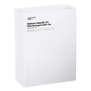 Cestino per Rifiuti Medionics 25 L Bianco Rettangolare per Uso Interno - Product Image 2