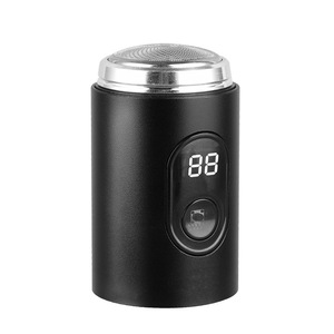 Electric Mini Shaver For Men Portable Car Mounted Black Metallic With Digital Display And Floating Head 50-100Mh Battery - Product Image 1