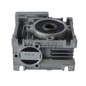 Reductor de velocidad de engranaje helicoidal modelo RV30, relación 7.5~60:1, kit de máquina CNC con motor paso a paso Nema 23 con autobloqueo para trabajos de elevación - Product Image 2
