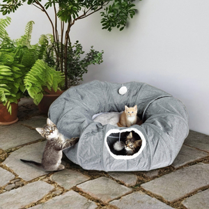 Quattro stagioni generale tubo del gatto letto all'ingrosso gratta e vinci giocattolo pieghevole Tunnel per gatti lunghi letti grigi per animali domestici - Product Image 5