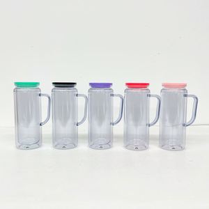 Bouteille à double paroi en plastique pré-percée pour globe à neige, 12 oz, 16 oz, avec poignée - Product Image 1