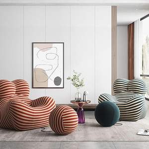 Sala de estar Ocio Dormitorio Silla reclinable Moderno Seccional Ocio Tela Sofá Bet Muebles Silla Balcón Lectura Sofá Perezoso - Product Image 5