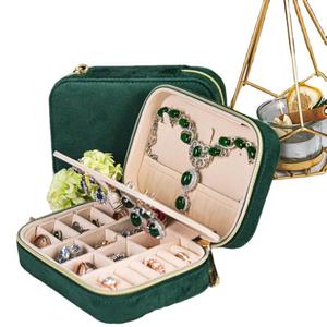 Étui de voyage pour bijoux mini, simplicité et luxe léger, en velours, multifonctionnel, pour le rangement des bijoux - Product Image 3