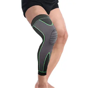 1 Buah Bantalan Lutut Kompresi Pendukung Pelindung Lengan Lutut Panjang Pelindung Lutut Elastis Penahan Lutut Musim Semi Voli Berjalan Silikon