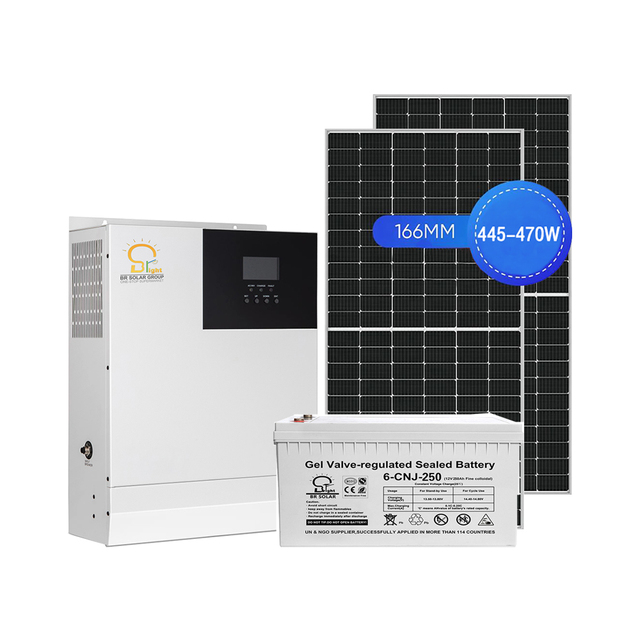 BR SOLAR Home Off-Grid Pv Solar Panel System 2Kw Solar Power Systems Complete Kit