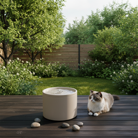 Fontaine à eau automatique en céramique pour chat, filtre réutilisable, détachable, facile à nettoyer, fontaine à eau saine pour animaux de compagnie de petite et moyenne taille