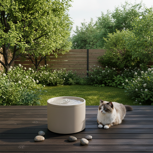 Fuente de Agua Automática de Cerámica para Gatos, Filtro Reutilizable Desmontable, Fácil de Limpiar, Fuente de Agua Saludable para Mascotas Pequeñas y Medianas - Product Image 1