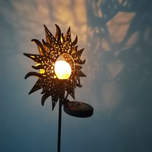 Solar Garden <b>Light</b> Sunflower Shape <b>LED</b> Outdoor Decorative Lamp Water Resistant Free Standing - Product Image 1