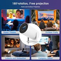 Proyektor Mini 4K Smart Android 11 Beam Home Theater 3D Ready Isi Ulang Lensa Manual Lampu LED Luar Ruangan Ponsel Terintegrasi