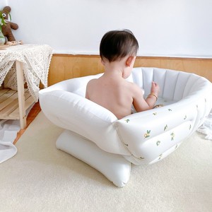 Hot trong Kho bán xách tay PVC Inflatable bé hồ bơi có thể gập lại thư giãn Toddler bồn tắm cho trẻ sơ sinh và trẻ em - Product Image 3