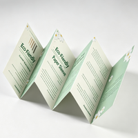 Brochures pliées minimalistes pastel personnalisées pour l'introduction de produits, livrets pour accessoires de boutique de beauté