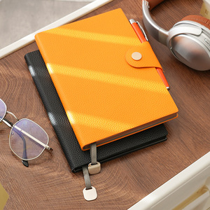 Carnet en cuir à motifs litchi de qualité supérieure-Journal personnalisé avec texte personnalisé, <span class=keywords><strong>lettre</strong></span> de haute qualité, cadeau de bureau de luxe - Product Image 2