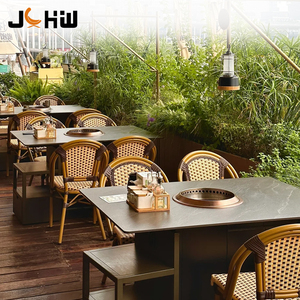 Venta directa de fábrica Muebles de jardín al aire libre Ratán Francés Café al aire libre Bistro Mesa Silla Restaurante Patio Bistro Silla de jardín - Product Image 3