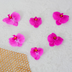 Fleurs artificielles Phalaenopsis Orchidées en tissu de soie imprimé 3D, accessoires de décoration de mariage - Product Image 3