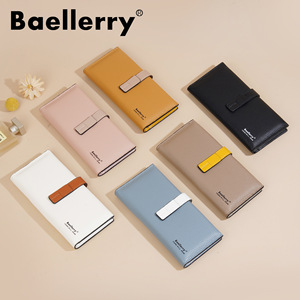 กระเป๋าสตางค์ใบยาวสำหรับผู้หญิงแบรนด์ Baellerry สีเหลือง วัสดุ PU แบบอเนกประสงค์ ใช้ได้ทุกวัน - Product Image 4