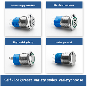 Metal <b>Button</b> Switch 12mm16mm19mm22mm with Wire Waterproof High Current 12v24v220v Welding Pin Reset Self Switch - Product Image 4