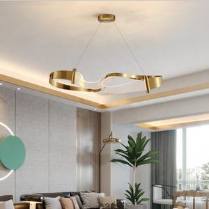 Décor nordique postmoderne villar salon suspendu lumière salle de lecture ruban créatif lampes suspendues - Product Image 3