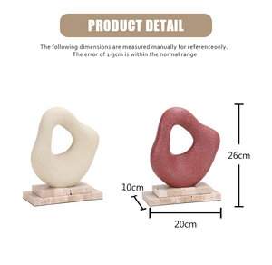 Escultura decorativa de resina minimalista Kimdecor, objetos decorativos abstractos para sala de estar, diseño de interiores y proyectos de hoteles - Product Image 6