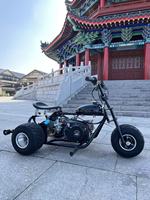 Kart à pédales tout-terrain pour adultes, 212cc, quatre temps, à essence, avec frein à disque hydraulique en acier, mini-tricycle à transmission par chaîne – Vente chaude
