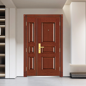 <span class=keywords><strong>2022</strong></span> mode luxe design ignifuge haute qualité sécurité porte d'entrée un et demi porte en acier pour <span class=keywords><strong>maison</strong></span> avec serrure intelligente - Product Image 4