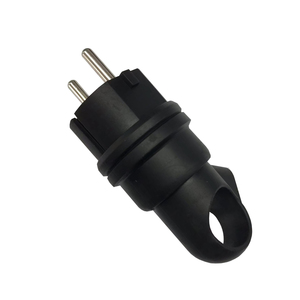 Thời tiết cao su EU Nam Điện điện cắm 2 P + t IP44 điện cắm 2 pin 4.8mm kép nam cắm với dễ dàng-kéo Vòng - Product Image 3