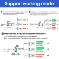 Módulo Lora UART de baja potencia y largo alcance para sistema de seguridad de agricultura inteligente, sistema de alumbrado público, conjunto de productos de 1/2/2/1/2/1/2/2/2