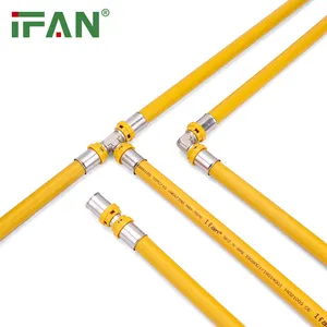 IFAN gaz kaynağı PEX Al PEX boru kompozit lazer sıhhi tesisat malzemeleri sarı rulo PEX gaz borusu başına özelleştirilmiş