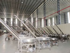 Convoyeur à vis sans fin horizontal pour le transfert de poudre métallique en vrac pour l'industrie automobile avec trémie - Product Image 5