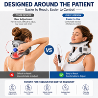 Dispositif de traction cervicale électrique pneumatique en plastique certifié CE de classe I BOAN, avec batterie intégrée et support rigide pour le cou 1