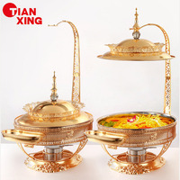 Chauffe-Plat de Luxe Suspendu TIANXING 8L pour Buffet d'Hôtel au Moyen-Orient, Ensemble de Plats Chafing Dish pour Banquets et Événements