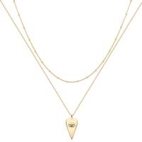 Collier en acier inoxydable pour femme, vente chaude, pendentif exquis et simple, bijoux populaires, chaîne plaquée or 18 carats