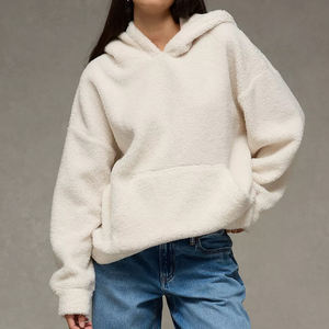 High Quality <b>Oversized</b> <b>Sherpa</b> Style Fleece <b>Hoodie</b> Winter Design Women Heavyweight <b>Hoodie</b> Custom Logo - Product Image 2