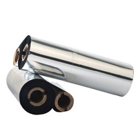 Rollos de impresora de Cinta de transferencia térmica de resina negra Premium 110X74 4,33 \ "X 244 'para impresoras de Color de 24mm de ancho