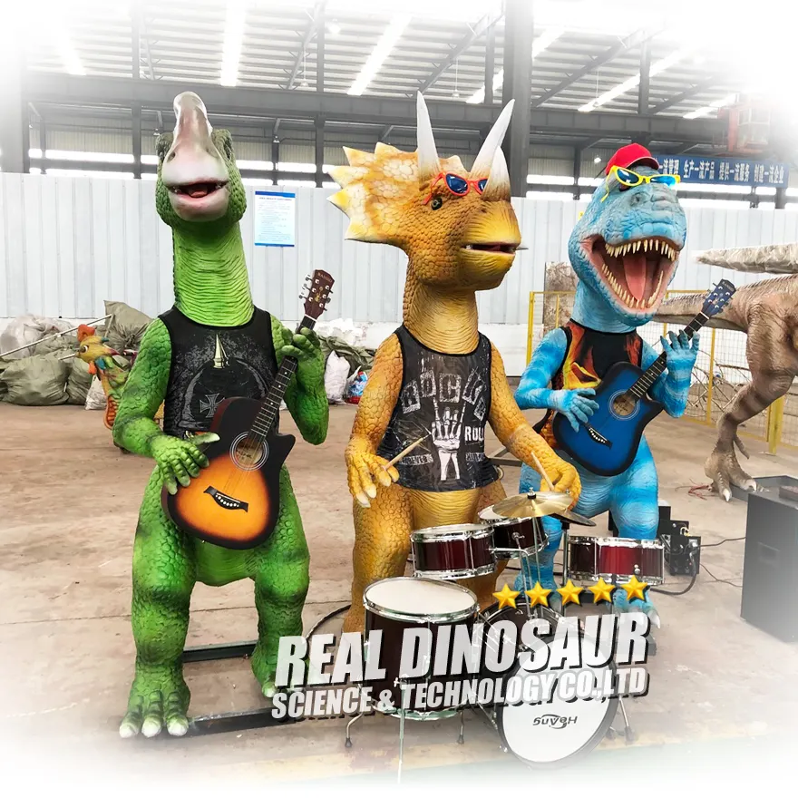 Themenpark animatronic cartoon dinosaurier band für verkauf