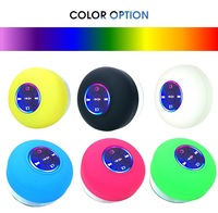 Haut-parleur étanche à ventouse pour salle de bain, IPX7, portable, avec lumière colorée, petit haut-parleur