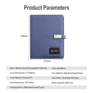 Carnet de notes multifonctionnel transfrontalier personnalisé, carnet de notes personnalisé, cadeau d'affaires, carnets en cuir avec logo - Product Image 3