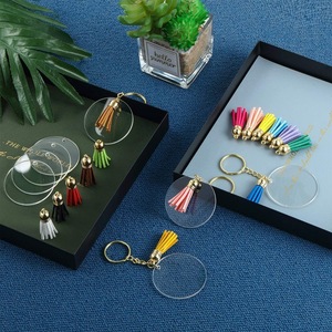 Bsbh Tùy Chỉnh Acrylic Quyến Rũ Với Tua Hình Trái Tim Thăng Hoa Trống Acrylic Keychain Cho Giáng Sinh Quà Tặng - Product Image 6