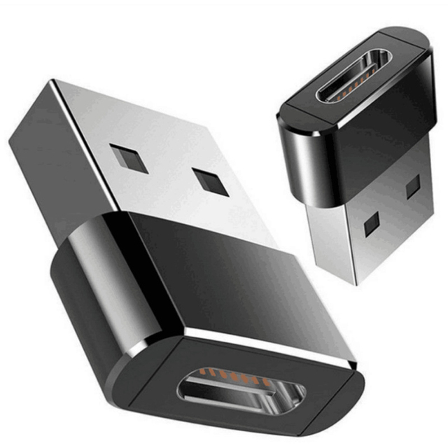 Aluminum Alloy USB-C to USB-A Adapter Type-C Converter with AC Output for iPhone 17 Pro Max Laptop & Mobile Phones
